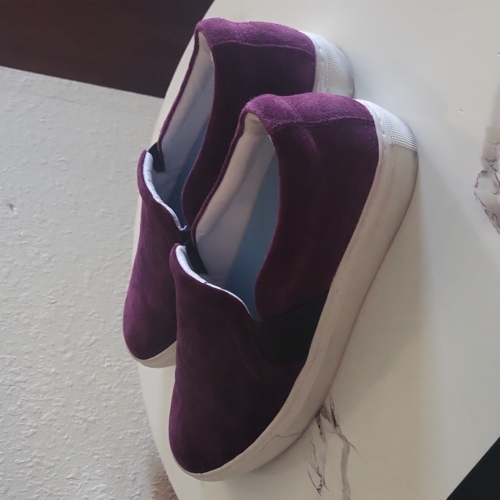 Lavin purple Velvet slip on Loafer Shoes